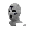 Cykelmassor Masker 3 Ho Heart Ski Mask Clava med Fashionab Design Thermal Sticked For Men and Women Outdoor Sports Drop Delivery Dh6n1