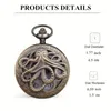 Pocket Watches Vintage Punk Black Octopus Creative Flap Quartz Watch