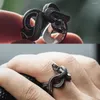 Cluster Rings Domineering Vintage Silver Color Snake Ring For Man Handmade Men's National Tide Necklace Pendant Jewelry Accessories