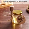 Bouteilles de stockage 10/20 pièces 1.5oz Mini pots de miel faveurs de fête petites trempettes couvercles en or étiquettes de breloques d'abeille ficelle de Jute mignon cadeau à emporter