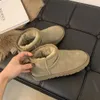 Boos Designer Classic Ultra Mini Boots Snow Boot Platform Women Men Fur Sheepskin Tasman Tazz Chesut Sand Mustard Seed Beige Driftwood 536