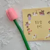 Stylo de signature d'écriture à séchage rapide, cadeaux pour enfants, Gel de fleur, stylo à bille Rose, Simulation de tulipe