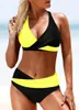 Kobiety stroje kąpielowe 2024 Wysokie talia Projekt stroju kąpielowego drukowania dwuczęściowego zestawu bikini letnie moda komfort plażowy
