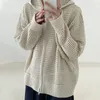 Ausgehöhlte Strickjacke Herren-Cardigan mit Kapuze, langärmelig, Sonnenschutz, koreanische Version, Trend-Design, Gefühl, Pullover 240130