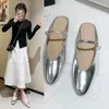 Tofflor 2024 Spring Single Silver Shoes Fashion Shallow Slip On Women Plat Ladies Casual Outdoor Ballerina Shoe