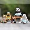 Decorative Figurines Kawaii Accessories Sauna Animals Red Panda Giant Shiba Inu Polar Bear Pug Gift Decorations For Children And Classmates