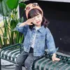 Baby Girls Denim Jacket Spring Autumn Kids Jean Coat For Sweet Little Princess Outerwear Children Clothing 110 Years 240125