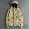 Vintage Hooded Trench Coat Mens Threedimensional Pocket Baggy Youth Casual Jacket 240130