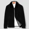 Sheep Cut Velvet Mens Short Haining Fur Integrated Mink Coat Winter Thickened 0806