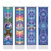 Gobeliny Sacred Self Tapestry Infinity Flower Wall wisząca magiczna natura pionowa z frędzlami do wystroju domu 12,8x 51,2 cala