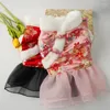 Köpek giyim Çin yılı elbise kış kıyafetleri evcil giyim elbise tang takım elbise pomeranian maltese bichon kaniş schnauzer kostümler