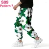 Calças masculinas moda tradicional nação impressão algodão linho corredores homens hip hop harem calças homens hippie casual streetwear sweatpants