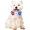 Hundkläder 30/50 st 4 juli Bow Tie Star Style Pet American Independence Day Sequin Bowknot Puppy Holiday Grooming Supplies