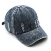 Ball Caps Verontruste Baseball Cap Unisex Stijl Vervaagde Katoenen Jeans Voor Mannen Vrouwen Vintage Trucker Hoeden