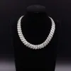 16mm 힙합 스타일 바게트 VVS Moissanite Cuban Link Chain Luxury Cuban Necklace Lab Diamonds 남성과 여성