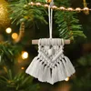 Decorações de Natal 1 PC Nordic Boho Borla Macrame Pendurado Árvore Bohemian Ornamento Decoração do Quarto 2024