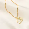 Sier Gold Plated Design for Women Love Stainless Steel Chain Pendant Necklace Designer Wedding Party Travel Sport Never Fading Jewelry