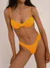 Kvinnors badkläder Miyouj sring Bikini Set Solid Color Bikinis Push Up 2024 Swimsuit Micro Thong Brazilian Biquini Mujer Bath Suit