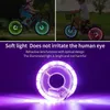 Other Lighting Accessories Smart LED Bicycle Wheel Light Bike Front Tail Hub Spoke One Lamp With 7 Color 18 Modes Rechargeable Kids Balance Bike Light YQ240205