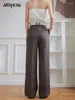 Women's Pants Mishow Womans 2024 Spring Korean Solid High midjebyxor Kvinnliga kläder MVB15K0118