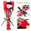 Decorative Flowers Bear Bouquet The Gift Grad Banquet With Graduation Figurine Sunflower Graduates Accessories Soap Gifts