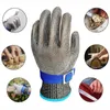 Disposable Gloves Stainless Steel Cut Resistant Grade 5 Anti-cut Slaughter Hand Protect Labor Gardening Wire Metal Mesh Butcher 1pcs