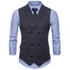 Business Suit Vest for Men Spring/Autumn Sleeveless Jacket Casual England Style Waistcoat 240202