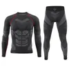 Men's Tracksuits Outdoor Sports Thermal Underwear Suit Training Fitness Clothing T-Shirt Quick-Drying Tops And Pants