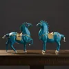 Horse Sculpture Home Decoration Accessories Chinese Style Living Room Decoration Dengshui Statue Office Decor Housewarming Gifts 240202