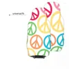 Autostoelhoezen Hippie Style Peace Signs Cover Custom Printing Universele frontbeschermer Accessoires Kussenset