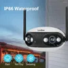 Câmera panorâmica Poe Security System Home Outdoor IP em 180 ° ângulo de visualização Detecção humana Visão noturna colorida