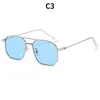Sunglasses Korean Fashion Double Beam Ocean Piece Cross Border Metal Glasses Anti-ultraviolet For Adult