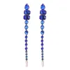 Kolczyki Dangle Temperament Trend Long Tassel Big Rhinestone for Women Crystal Fashion Jewelry Akcesoria Hurtowe