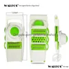 Outils de légumes fruits Walfos Mandoline Peeler Râpe Légumes Cutter avec 5 lames Carotte Oignon Slicer Accessoires de cuisine 210317 Dhkxm