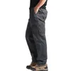 Мужские комбинезоны, свободные прямые повседневные брюки с несколькими карманами, спортивные камуфляжные тактические брюки для тренировок на открытом воздухе, хлопковые комфортные брюки 240127