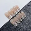 Накладные ногти Emmabeauty Carat Lover Medium T Ручная роспись Съемные многоразовые высококачественные прессы ручной работы для ногтей. № C696