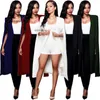 Blazer White Long Sleeve Lapel Cape Coat Casual Split Poncho Ol Jacket Cloak Women Suit