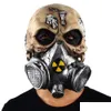 Masques de fête Skl Biohazard Masque effrayant Zombie Terreur Couvre-chef Halloween Horreur Cosplay Costume Latex Props 230206 Drop Livraison Accueil G DHC6I