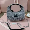 Mini Diamond Bag Borsa da cena Borsa da donna Designer Borsa a tracolla Borsa a tracolla Catena di metallo Tracolla lunga Cerniera aperta 10a Pochette di alta qualità