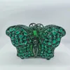 XIYUAN dernier sac de soirée en strass vert sacs à main de mariage en cristal dur en métal pochettes de fête de mariée femmes sacs à main de Cocktail 240130