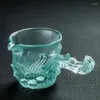 Theekopjes Japanse stijl glazen zijgreep Fair Cup Dispenser Azure Glaze Chahai - Ocean Wave theekopje Hoge kwaliteit