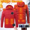 Trenchs de femmes Manteaux Femmes Hiver Chaud USB 11 Zones de chauffage intelligentes Parkas Thermostat d'extérieur Veste de ski polyvalente chauffée électrique Lady