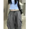 Pantaloni da donna Y2k Baggy Donna Streetwear Cargo Abbigliamento da lavoro Pantaloni casual Moda Gamba larga Donna Tasche Pantaloni da jogging Pantaloni