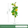 Fleurs décoratives branche de citron artificielle fruits plante verte décoration maison Vase de Table en mousse