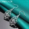 Dangle Earrings URMYLADY 925 Sterling Silver Hollow Flower For Women Wedding Party Fashion Charm Jewelry Gift