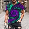 MEN THIRTS FASHING SUMMER 3D Vortex Men/Women's Printing T-Shirt