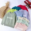 Clothing Sets Winter Sweater Outfits Baby Girls Clothes Set Customized Name Embroidery Woolly Bodysuit Long Sleeve Babi Boys Many Colors