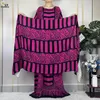 Ethnische Kleidung neueste Sommermode Kurzarm Kleid mit großem Schal 2024 afrikanische Frauen Dashiki gedruckte Baumwolle Maxi Islam lässig locker locker
