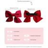 Hair Accessories 2Pcs/Set Bowknot Clips Sweet Lace Floral Print Cute Girls Handmade Hairpin Ribbon Barrettes Headwear Kids