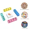 Letter Spelling Block Flash Cards Game English Words Early Learning Educational Puzzle for Baby Kids Montessori Wood Toy 240131